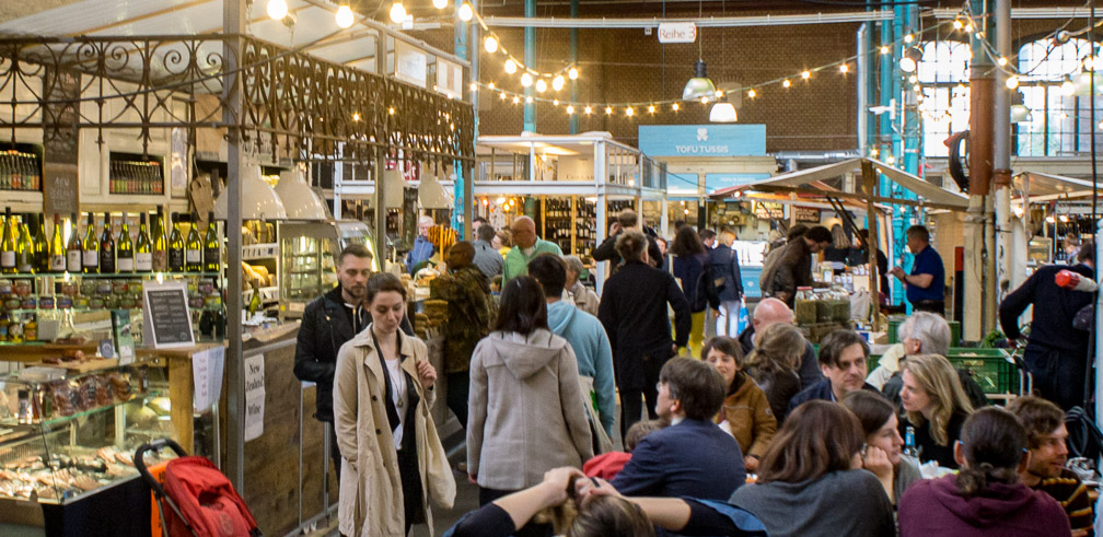 A busy day in the Markthalle. Photo: Daniel